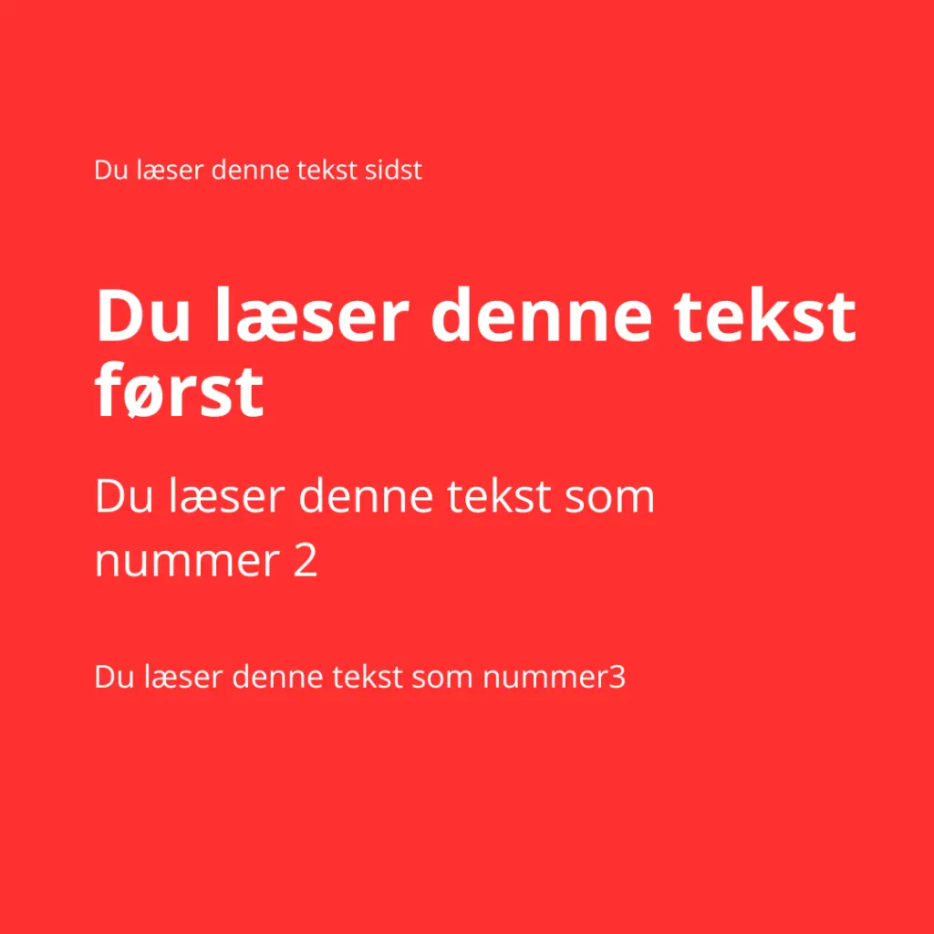 Størrelse hierarki grafisk design