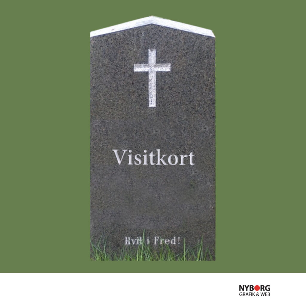 Visitkortet er død illustration
