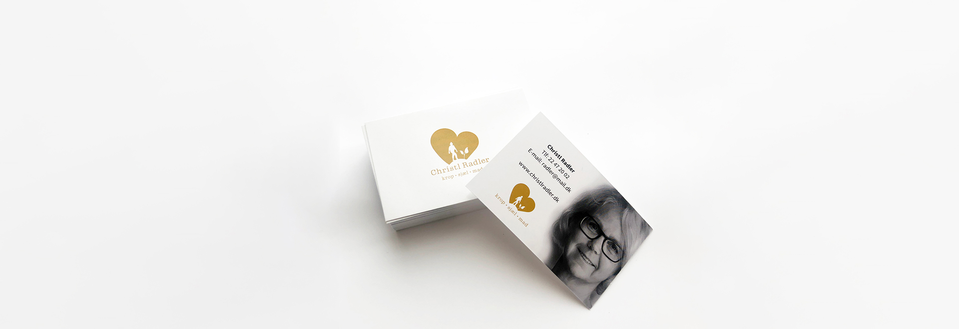 Visitkort forside og bagside design
