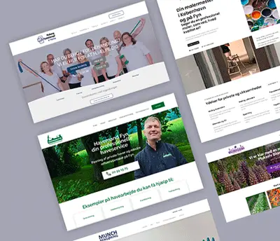Udvalgte hjemmesider udviklet af Nybog Grafik & Web